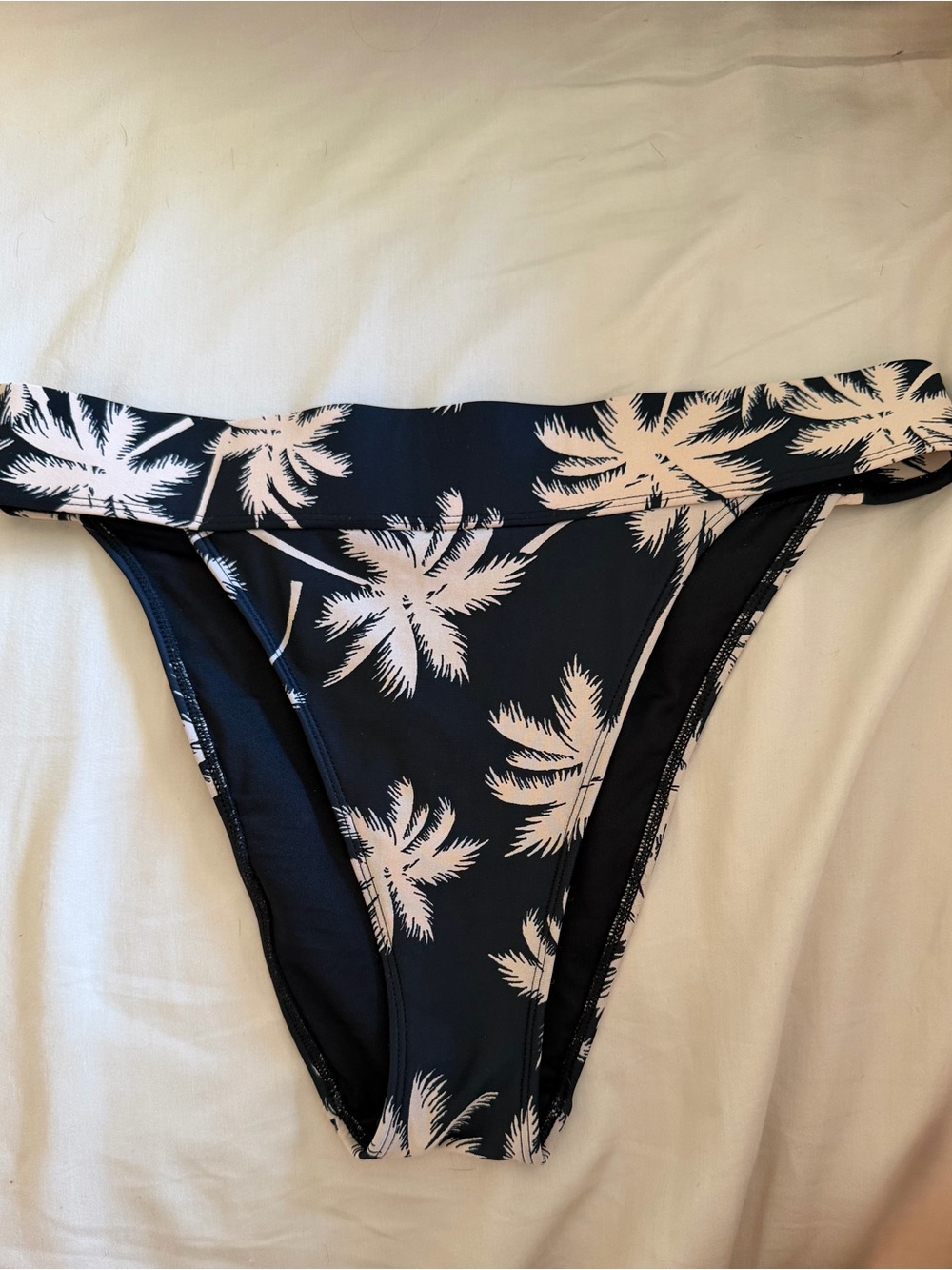 Women’s Black Palm-Print Bikini Bottom